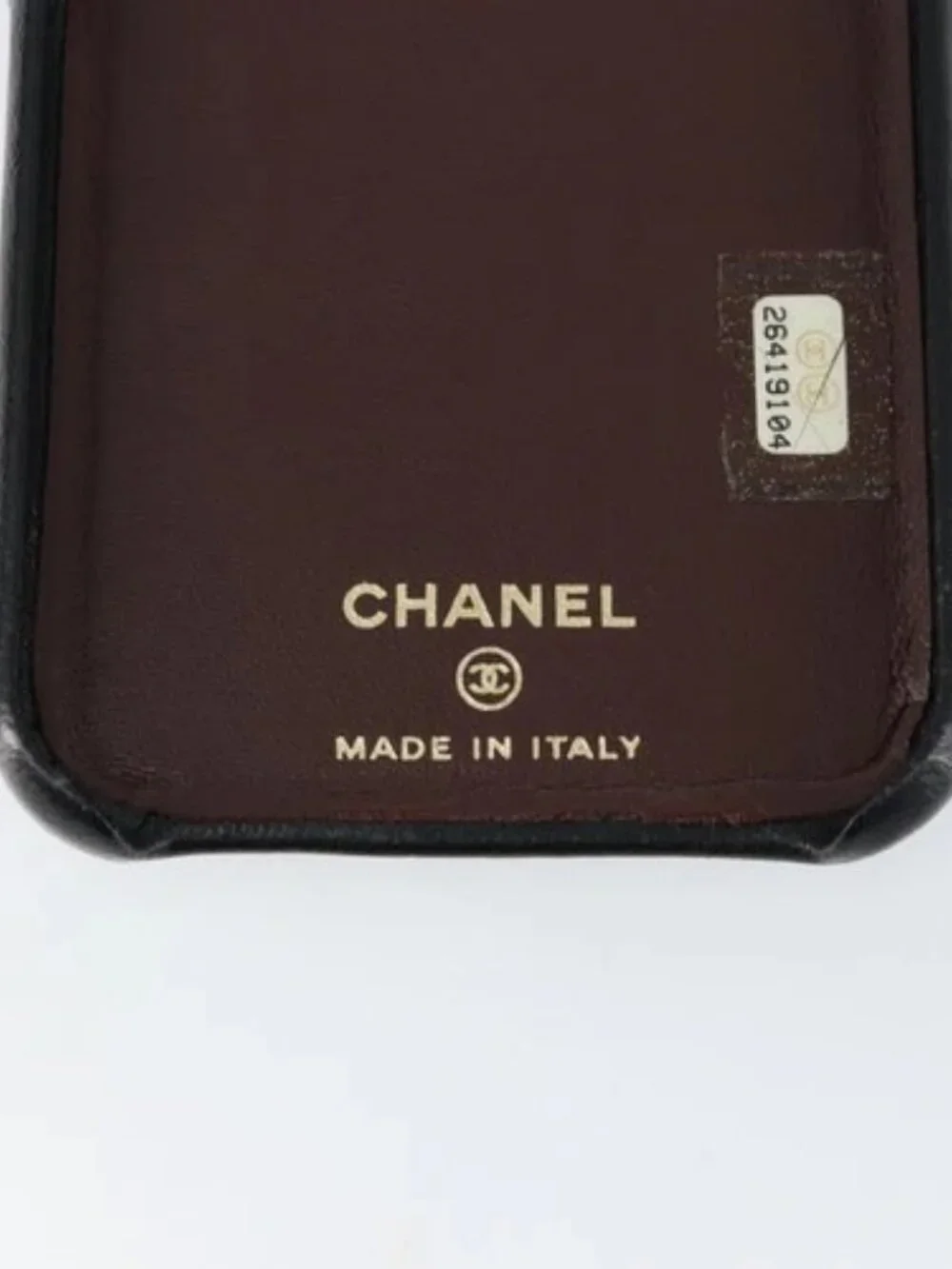 CHANEL Matelasse iPhone Case Lamb Skin Black CC Auth 145550